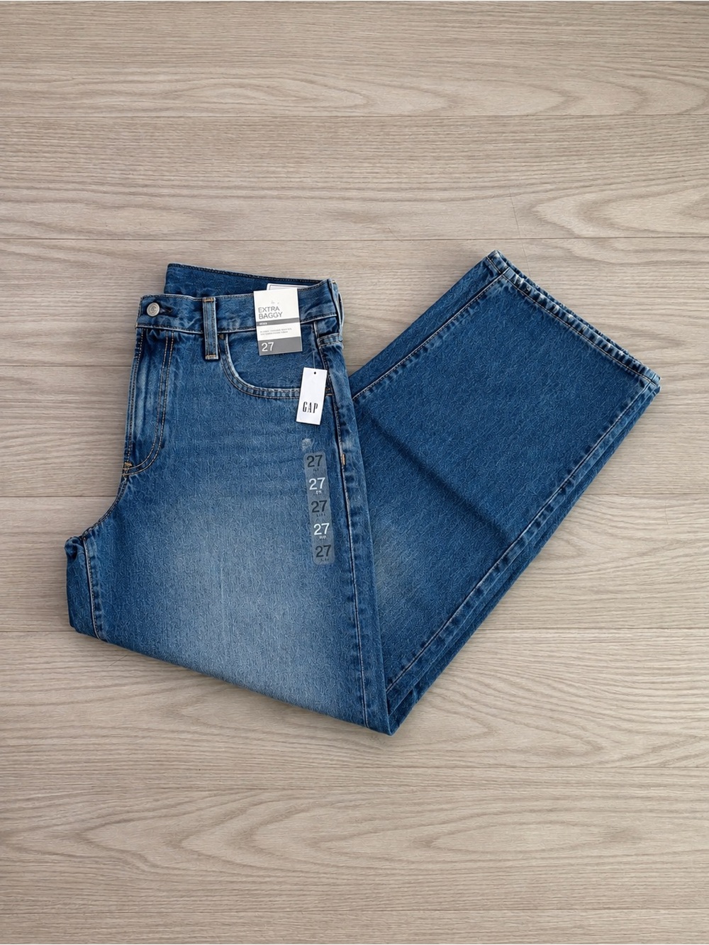 The Hailey Extra Baggy Jean Light Indigo Size 27 Regular NWT